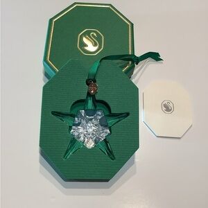 Swarovski Emerald and Clear Crystal Star Accent